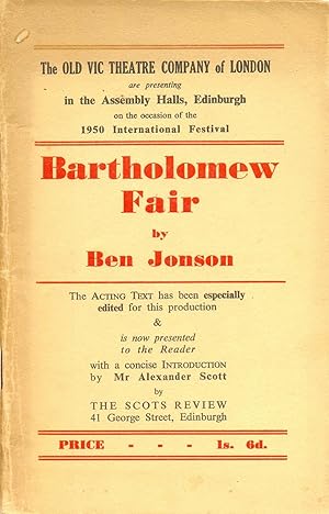 Bartholomew Fair [As presented by The Old Vic Theatre Company]
