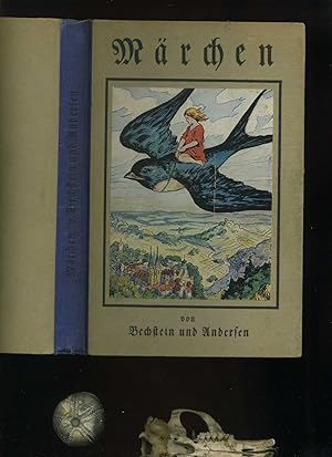 Bild des Verkufers fr Mrchenbuch . Auserlesene Mrchen von Bechstein und Andersen. Bearbeitet und zusammengestellt von Olly Grundmann. Mit 3 farbigen Vollbildern und 27 Textillustrationen von Kurt Wasser. Aus dem Inhalt: Andersen - Der Tannenbaum, Dumelinchen, Der fliegende Koffer, Ole Luk-Oie und andere / Bechstein: Das Nuzweiglein, Der beherzte Fltenspieler, Der redende Esel, Das Mrchen vom Schlaraffenland und andere. zum Verkauf von Umbras Kuriosittenkabinett