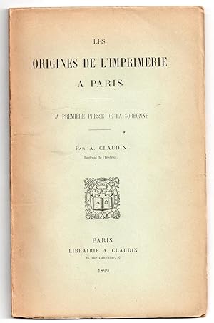 Les Origines de l'Imprimerie à Paris - La Première Presse de la Sorbonne