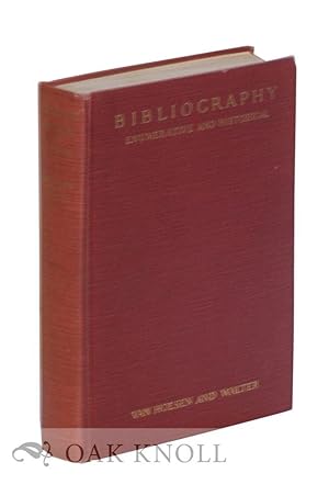 Bild des Verkäufers für BIBLIOGRAPHY, PRACTICAL, ENUMERATIVE, HISTORICAL AN INTRODUCTORY MANUAL zum Verkauf von Oak Knoll Books, ABAA, ILAB