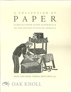 Prospectus for A COLLECTION OF PAPER SAMPLES FROM HAND PAPERMILLS IN THE UNITED STATES OF AMERICA