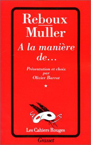 Seller image for A la manire de. T01 for sale by JLG_livres anciens et modernes