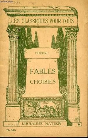 Bild des Verkufers fr FABLES CHOISIES (Les Classiques Pour Tous) zum Verkauf von Le-Livre