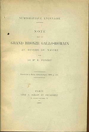 Note sur un grand bronze gallo-Romain au revers du navire