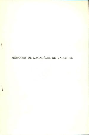 Seller image for Mmoires de l'acadmie de Vaucluse.Le trsor du quartier de la Balance  Avignon (Monnaies du XVe et du XVIe siecle) for sale by dansmongarage