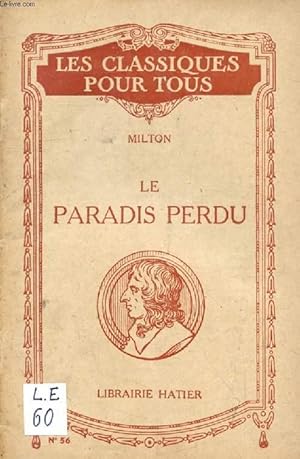 Bild des Verkufers fr LE PARADIS PERDU, TOME I (LIVRES I-IV) (Traduction) (Les Classiques Pour Tous) zum Verkauf von Le-Livre