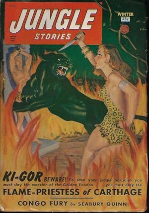 Image du vendeur pour JUNGLE Stories: Winter 1950 ("Flame Priestess of Carthage") mis en vente par Books from the Crypt