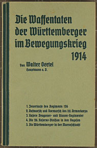 Seller image for Die Waffentaten der Wrttemberger im Bewegungskrieg 1914. Teil von: Deutsche Bcherei (Leipzig): Weltkriegssammlung for sale by Peters Buchkontor
