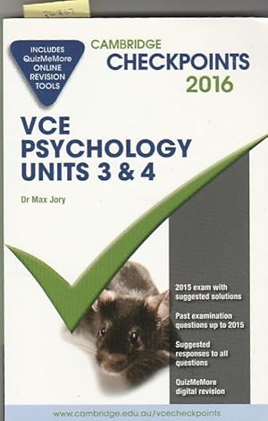 Cambridge Checkpoints VCE Psychology Units 3 and 4 2016 and Quiz Me More