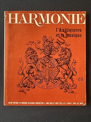 HARMONIE-N°68-JUIN-JUILLET-AOUT 1971-L'ANGLETERRE ET LA MUSIQUE
