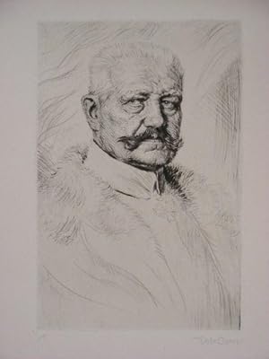 Paul von Beneckendorff und von Hindenburg, 1847-1934. Halbportrait des Reichspräsident, 1925 bis1...