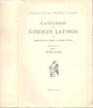 Bild des Verkufers fr CATALOGO DE CODICES LATINOS TOMO I: BIBLICOS zum Verkauf von Libreria 7 Soles
