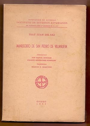 Bild des Verkufers fr MANUSCRITO DE SAN PEDRO VILLANUEVA zum Verkauf von Libreria 7 Soles