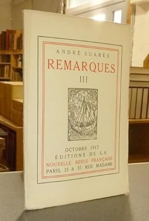 Remarques III (édition originale)