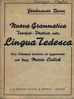 Bild des Verkufers fr Nuova grammatica teorico pratica della lingua tedesca zum Verkauf von Librodifaccia