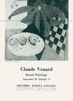 Seller image for Brochure for Claude Venard Recent Paintings Exhibition, September 18 to October 14. for sale by Wittenborn Art Books