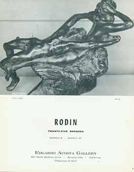 Seller image for Brochure No. 18, for Rodin, Twenty-Five Bronzes, March 6 to March 31. for sale by Wittenborn Art Books