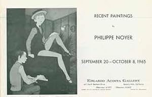 Seller image for Brochure for Recent Paintings by Philippe Noyer, September 20 to October 8, 1965. for sale by Wittenborn Art Books