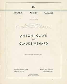 Seller image for Brochure for Antoni Clave and Claude Venard, April 1 to April 30, 1965. for sale by Wittenborn Art Books