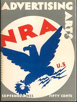 Image du vendeur pour Advertising Arts, September, 1933. (With cover of the original NRA logo by Charles T. Coiner.) mis en vente par Wittenborn Art Books