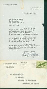 Seller image for TLS Office of Major Edward Bowes to Edward O'Day, December 27, 1944. for sale by Wittenborn Art Books