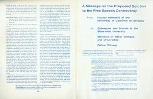 Image du vendeur pour A Message On The Proposed Solution to the Free Speech Controversy. Parkinson's personal copy. mis en vente par Wittenborn Art Books