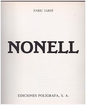 Image du vendeur pour NONELL. mis en vente par Llibres de Companyia