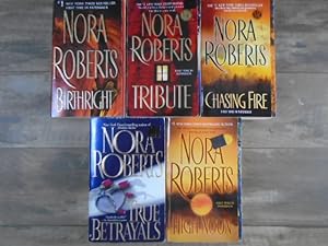 Imagen del vendedor de Nora Roberts Set, 5 Books (True Betrayals, Chasing Fire, Tribute a la venta por Archives Books inc.