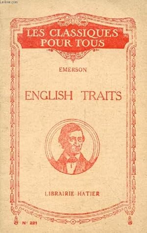 Imagen del vendedor de ENGLISH TRAITS (Les Classiques Pour Tous) a la venta por Le-Livre