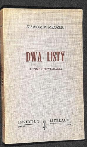 Bild des Verkufers fr Dwa listy : i inne opowiadania. zum Verkauf von Librairie Lettres Slaves - Francis