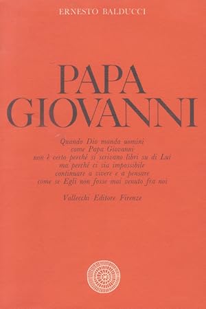 Bild des Verkufers fr Papa Giovanni. zum Verkauf von Libreria Oreste Gozzini snc