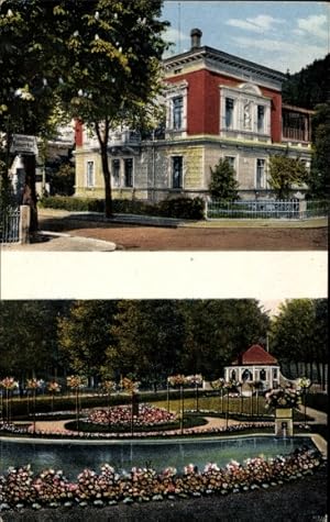 Bild des Verkufers fr Ansichtskarte / Postkarte Bad Harzburg in Niedersachsen, Villa Flora von Albert Wille, Gartenpartie zum Verkauf von akpool GmbH