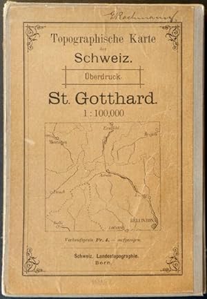 Topographische Karte der Schweiz. Überdruck. St. Gotthard. 1 : 100,000. [1905].