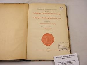 Urkunden zur Entstehungsgeschichte der ersten Leipziger Grosshandelsvertretung. Der erste Leipzig...
