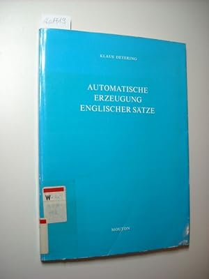 Seller image for Automatische Erzeugung englischer Stze for sale by Gebrauchtbcherlogistik  H.J. Lauterbach