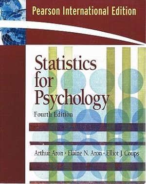Imagen del vendedor de Statistics For Psychology a la venta por Marlowes Books and Music