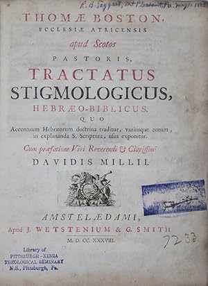 Tractatus stigmologicus, hebræo-biblicus: quo Accentuum Hebræorum doctrina traditur, variusque eo...