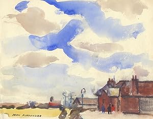 Seller image for Jean Dryden Alexander (1911-1994) - Watercolour, Figures by a Harbour for sale by Sulis Fine Art