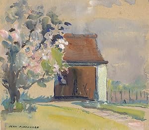 Seller image for Jean Dryden Alexander (1911-1994) - Signed Gouache, House by a Tree for sale by Sulis Fine Art