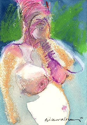 Seller image for Richard J.S. Young - 2012 Watercolour, Nude Figure Study for sale by Sulis Fine Art