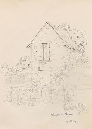 Seller image for François d'Albignac (1903-1958) - Set of Three Graphite Drawings, La Campagne for sale by Sulis Fine Art