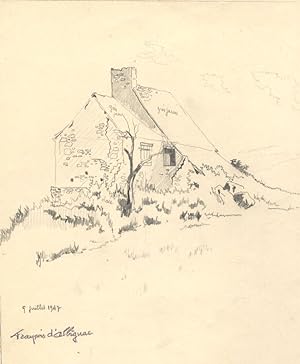 Seller image for François d'Albignac (1903-1958) - Pair of 1947 Graphite Drawings, Country Scenes for sale by Sulis Fine Art