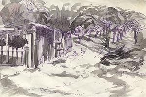 Seller image for Richard Harding Seddon PRWS - Contemporary Pen and Ink Drawing, Orchard for sale by Sulis Fine Art