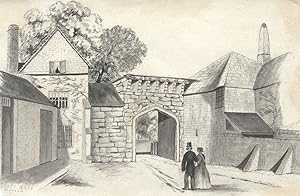 Image du vendeur pour James Davey - Mid 19th Century Graphite Drawing, Close Gate, Salisbury mis en vente par Sulis Fine Art