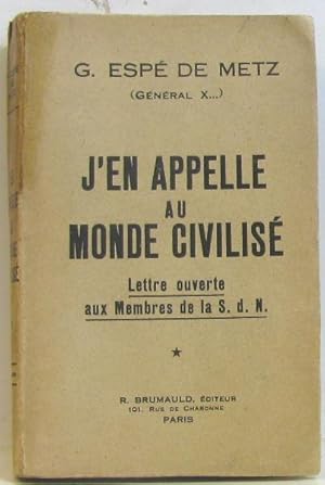 J'en appelle au monde civilisé