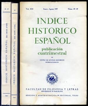 Seller image for ndice Histrico Espaol. Publicacion cuatrimestral. Director: Carlos Seco Serrano. Volumen XIII: 1967 for sale by Hesperia Libros