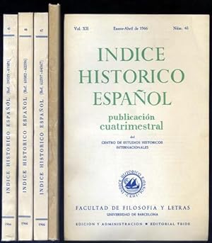 Seller image for ndice Histrico Espaol. Publicacin cuatrimestal. Director: Carlos Seco Serrano. Volumen XII: 1966. for sale by Hesperia Libros