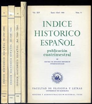 Immagine del venditore per ndice Histrico Espaol. Publicacin cuatrimestal. Director: Carlos Seco Serrano. Volumen XIV: 1968. venduto da Hesperia Libros