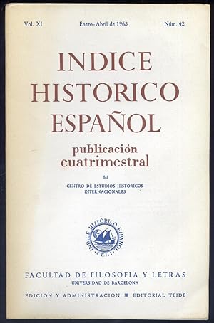 Seller image for ndice Histrico Espaol. Publicacin cuatrimestral. Director: Carlos Seco Serrano. Volumen XI: 1965. for sale by Hesperia Libros