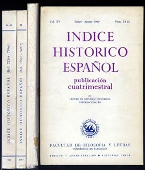 Seller image for ndice Histrico Espaol. Publicacion cuatrimestral. Director Carlos Seco Serrano. Volumen XV: 1969. for sale by Hesperia Libros